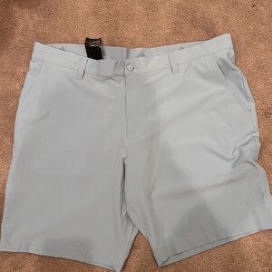 adidas Men's Soft Gray Flat Front Shorts